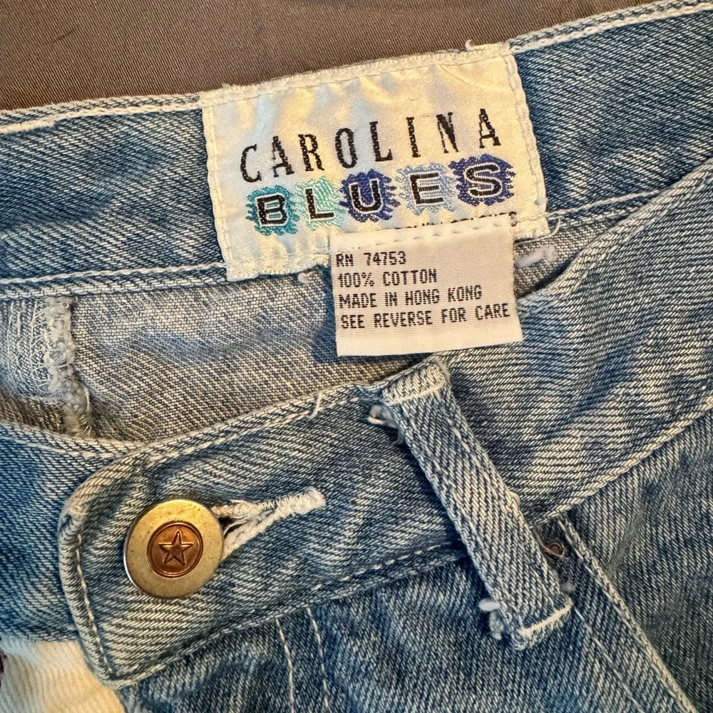 Vintage Carolina Blues Color-Block Striped Denim Shorts - Picture 3 of 11